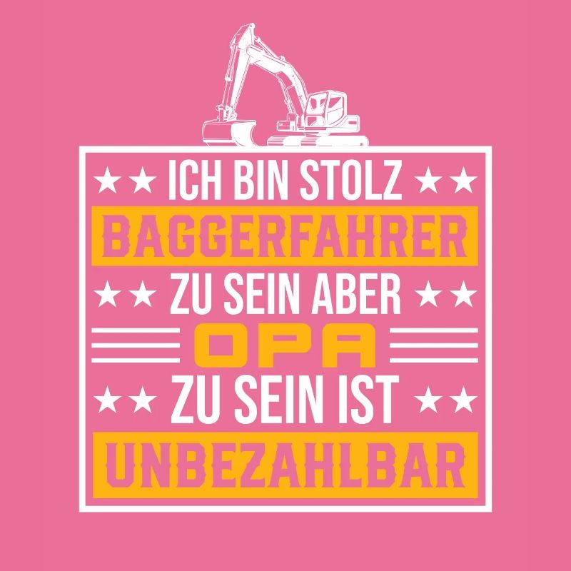 Opa Baustelle Bagger Geschenk