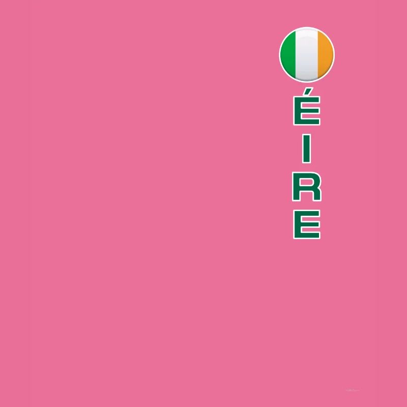 Irlande Éire Drapeau Round Pocket Moderne Vertical