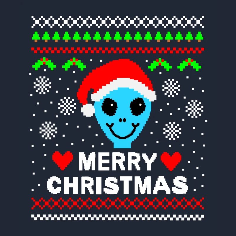 Alien Weihnachtspullover ugly christmas Geschenk