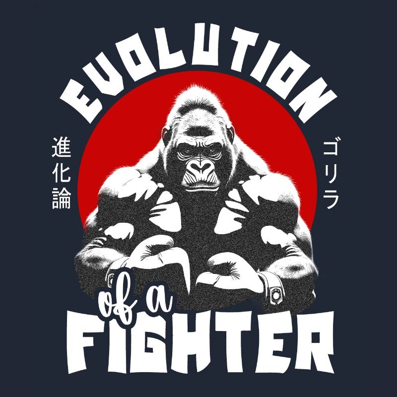 Evolution eines Kämpfers Boxen Gorilla Ape Boxer