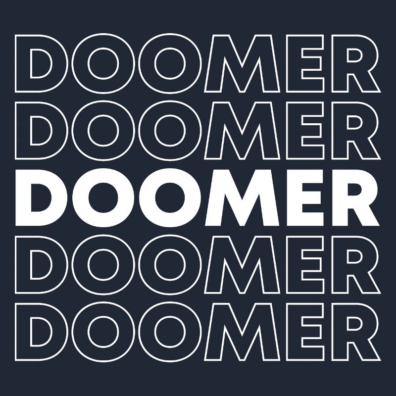 Conception de logo de texte Doomer