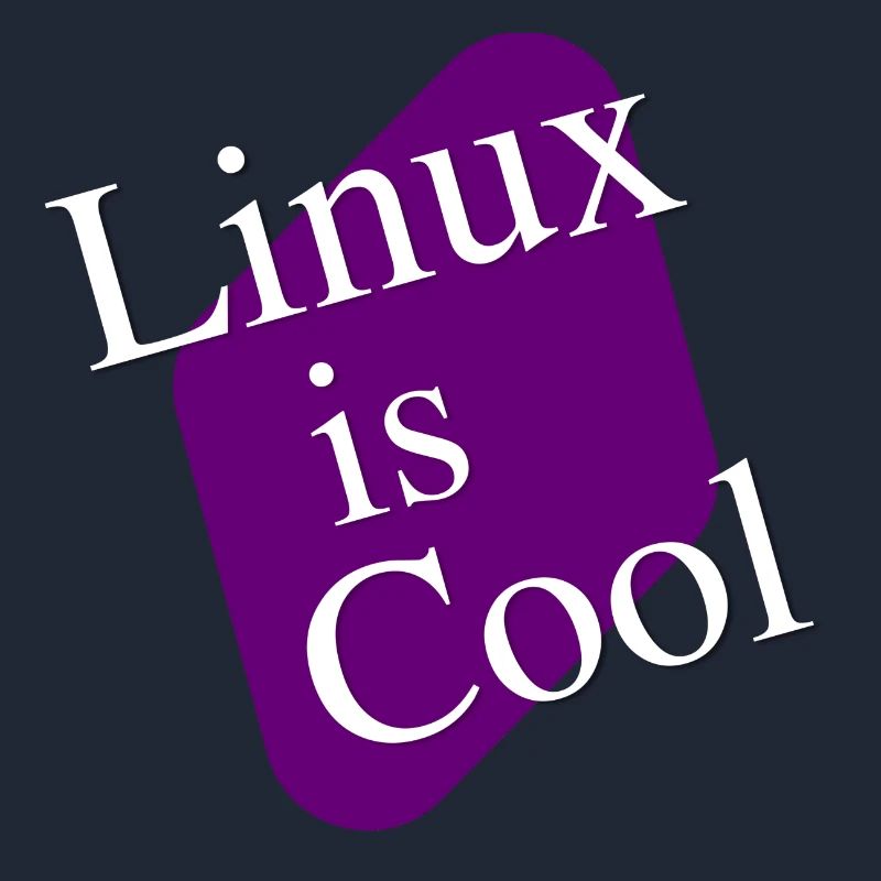 Linux is cool - lettering for computer fans