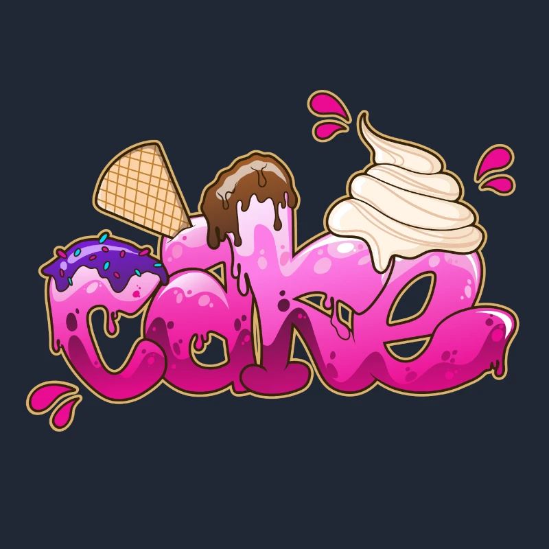 Gâteau signature graffiti
