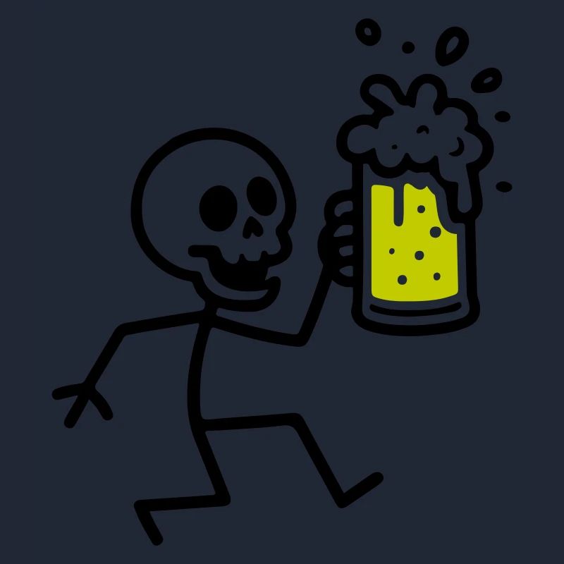 Skeleton Beer Drinking