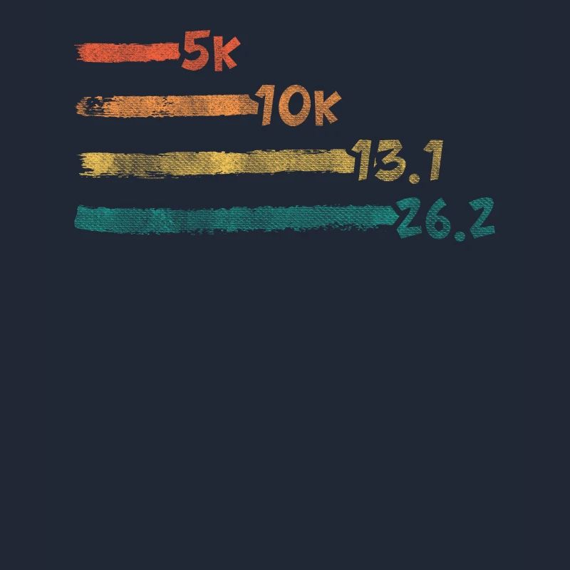 Cool Tracking Progress Retro Marathon Runner
