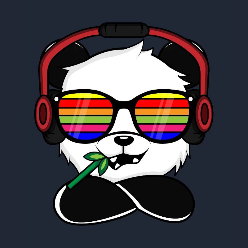 Regenbogenbrille Cool Panda - Kopfhörer Überohr