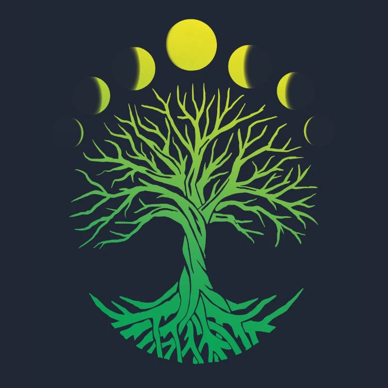 Tree Circle Moon Phases