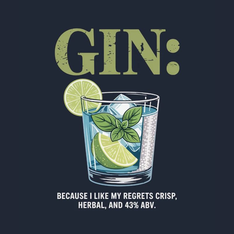 Gin parce que j’aime mes regrets croquants herbaux 43 %