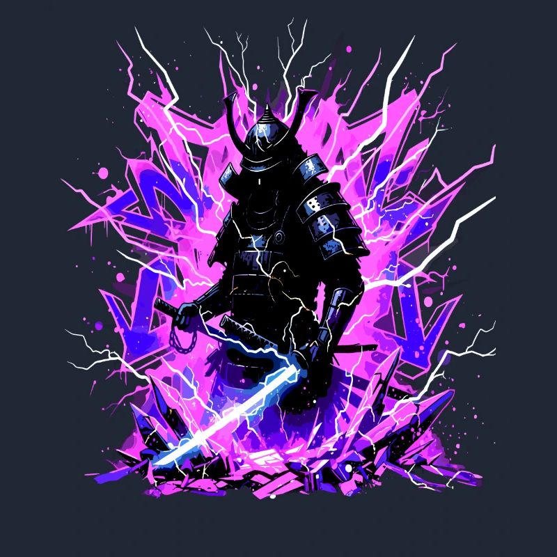 Cyber Samurai – Synthwave Katana Geist