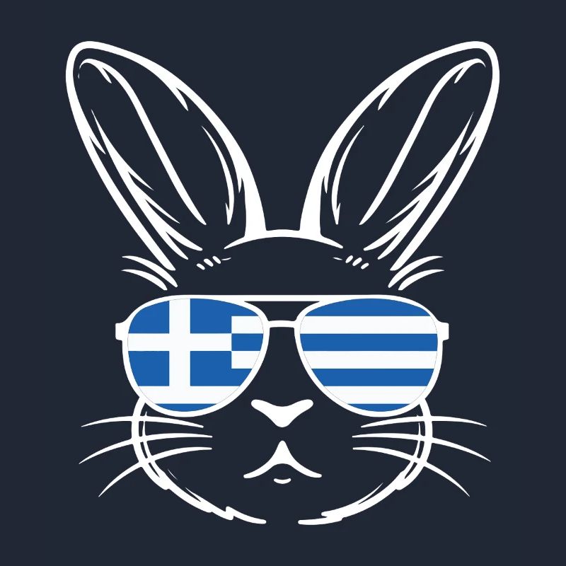 Greek Easter Greek Flag Easter Rabbit