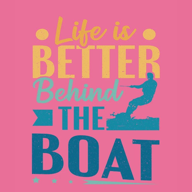 Das Leben ist besser hinter dem Boot Wakeboarding