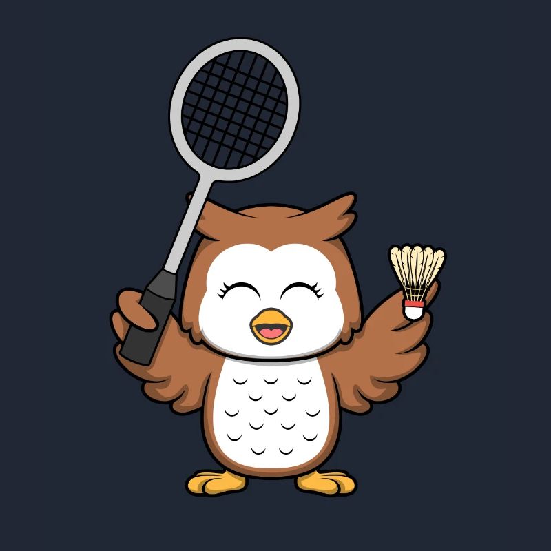 Badmintonschläger Eule Playing Badminton Hobby