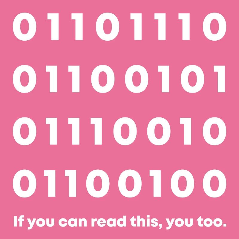 Nerd im Binärcode
