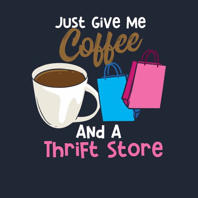 Kaffee und ein Secondhandladen