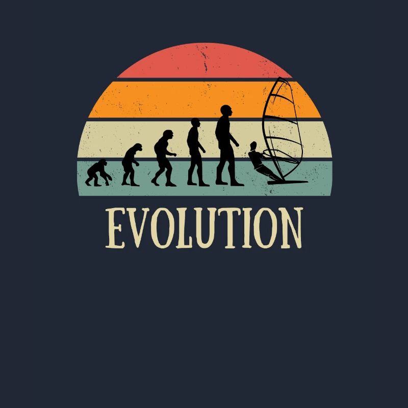 evolution windsurfing humor snowboarder man