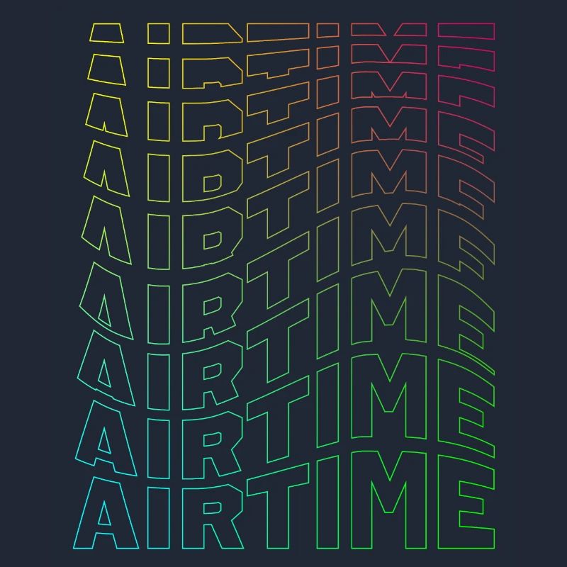 airtime textblock hollow wave rainbow