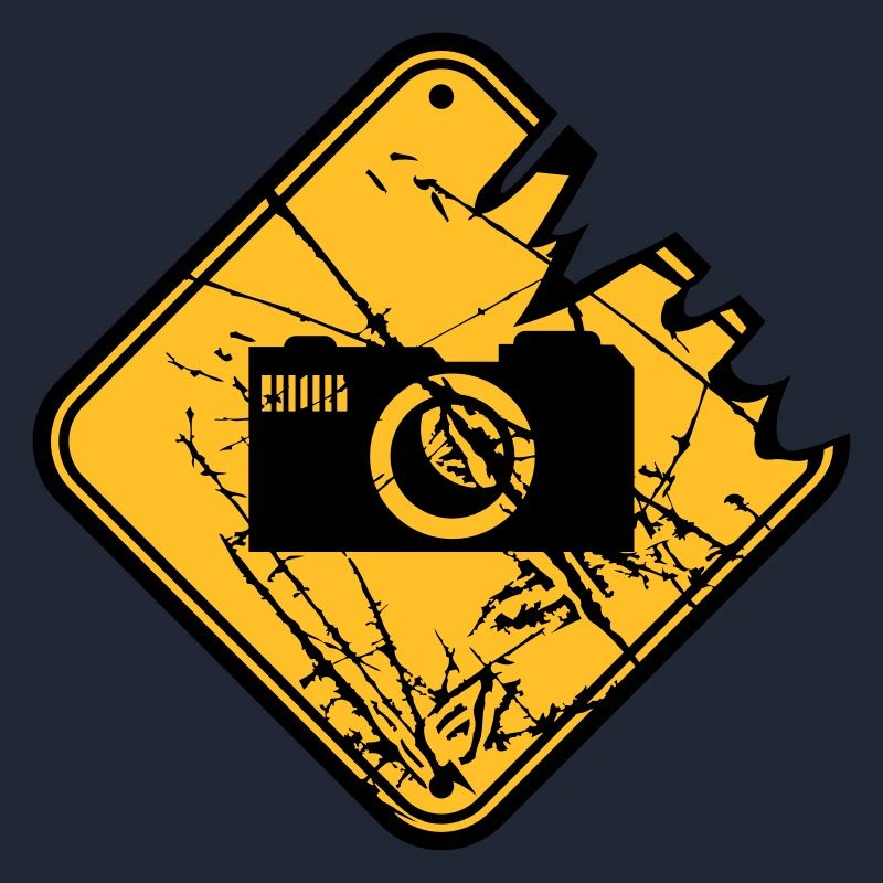 Caméra signe de danger AVERTISSEMENT
