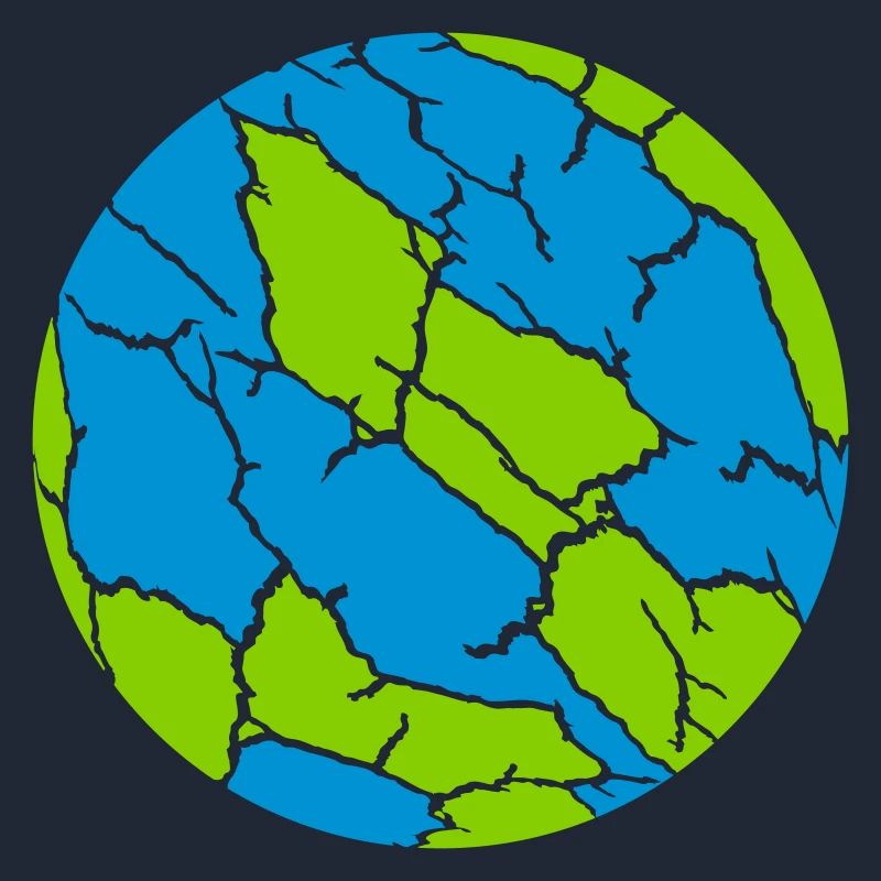 Colorful Ball Cracks Pattern