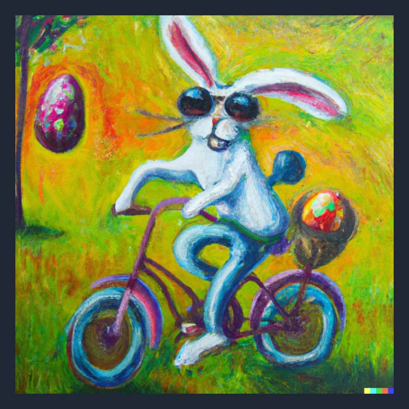 Easter bunny with Easter eggs