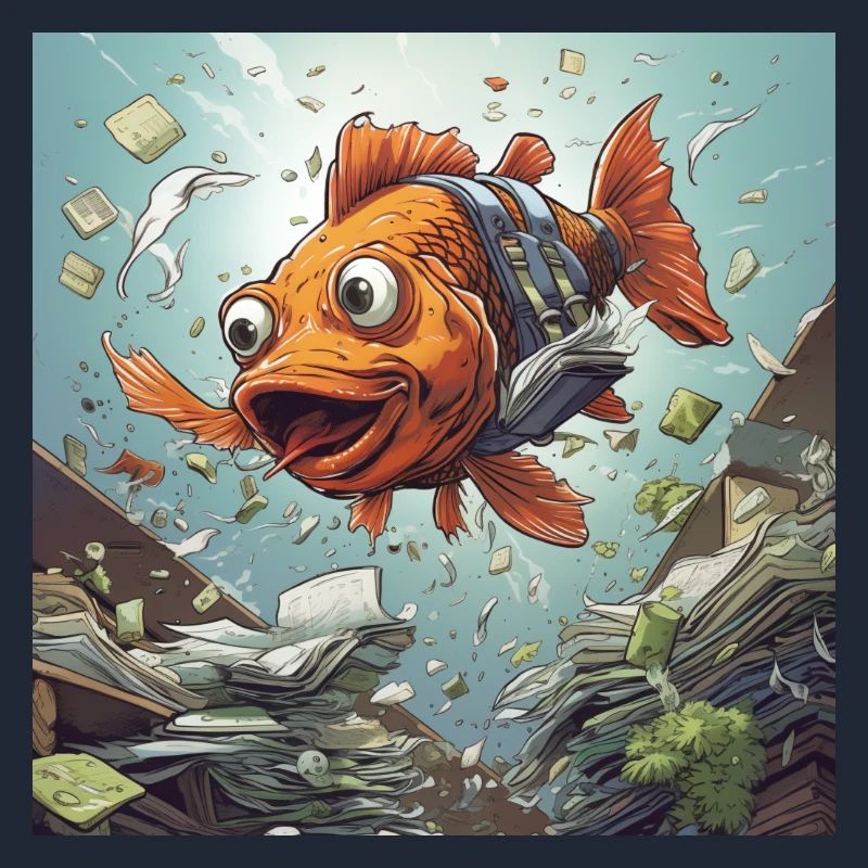 Fisch im Comic Stil