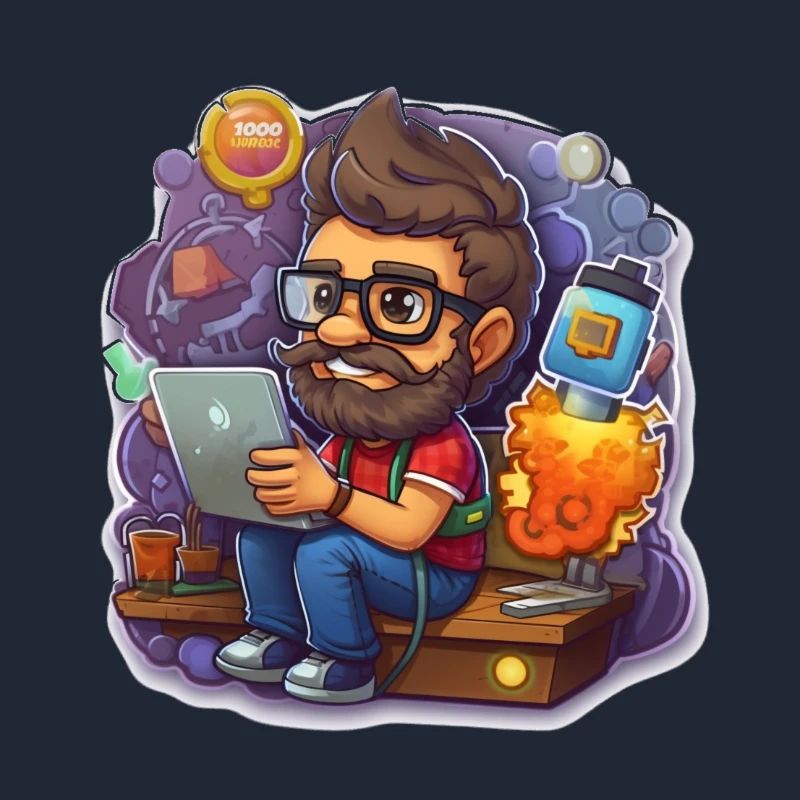 Crazy Softwareentwickler / Nerd