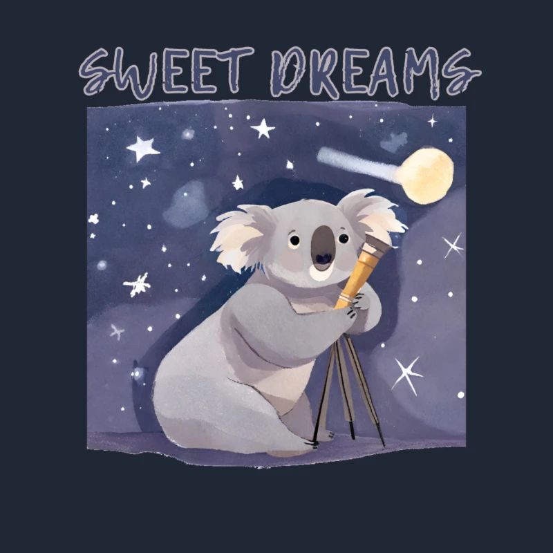 Astronome koala mignon : exploration du ciel étoilé
