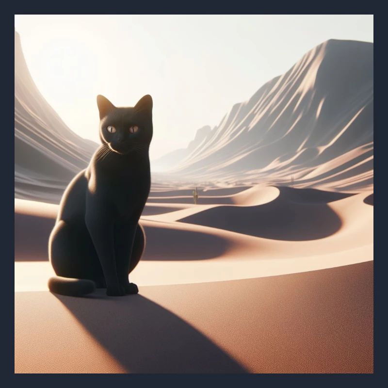 Eine echte Katze in der Wüste 4