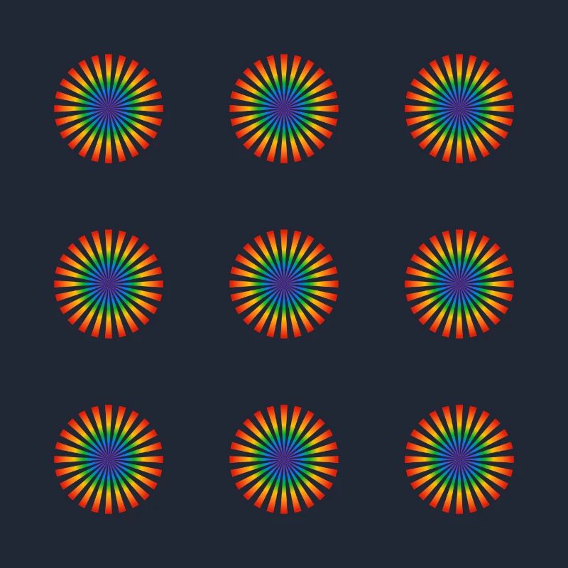 Rainbow flowers