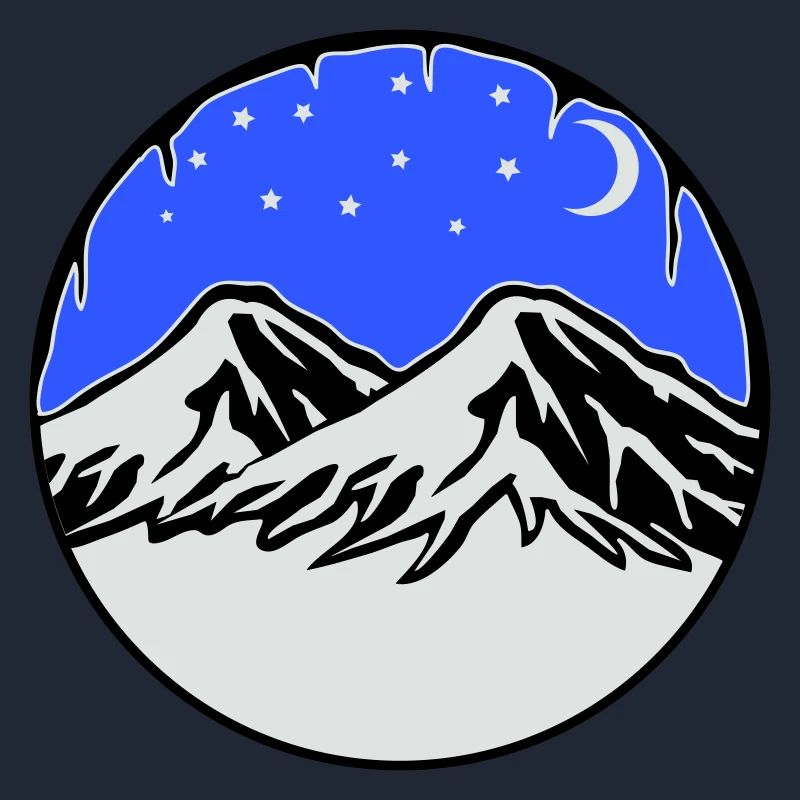 Starry sky mountains