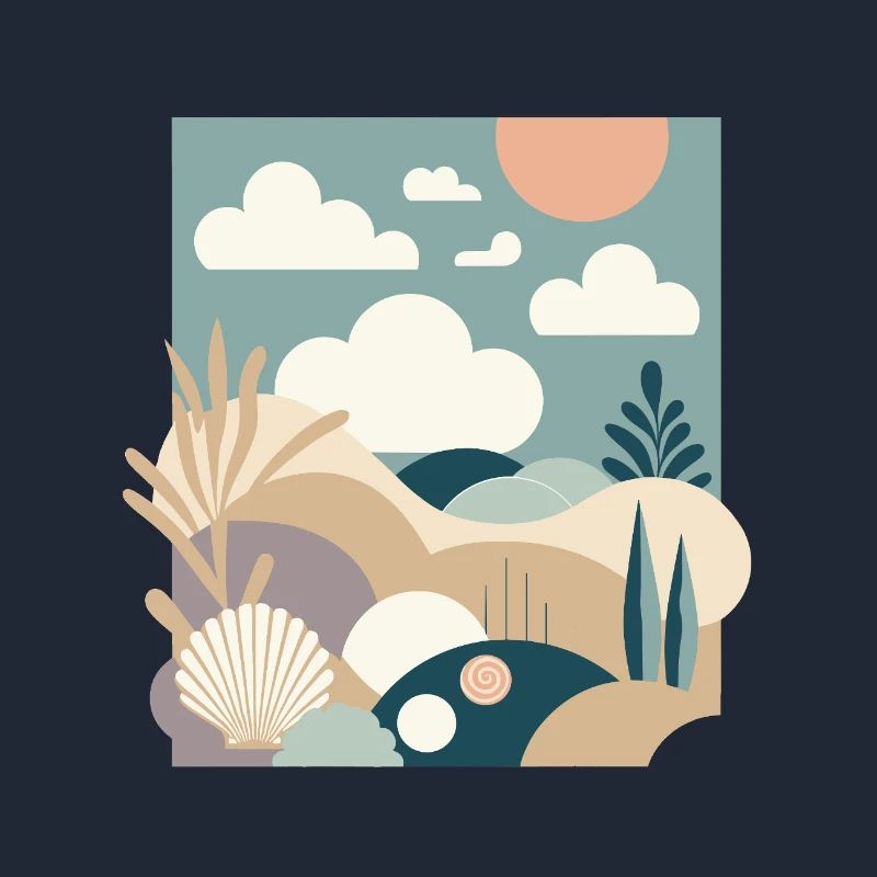 Pastel Pattern Abstract Nature Beach Sea Shell