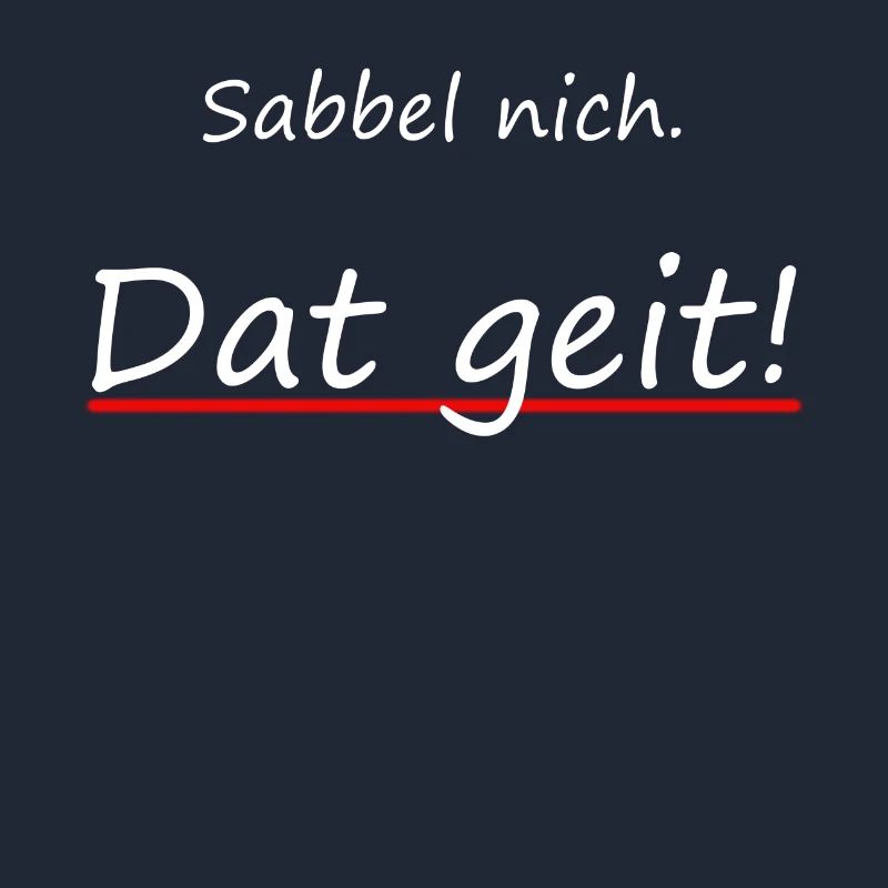 Sabbel not. Dat geit!