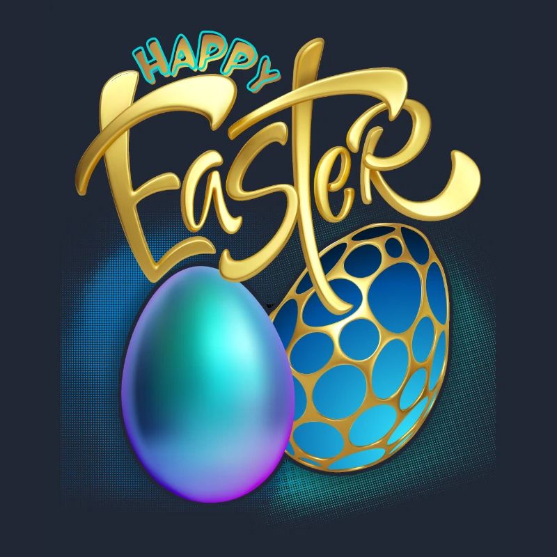 Happy-Easter Calligraphy Happy Easter 3d Easter Eggs
