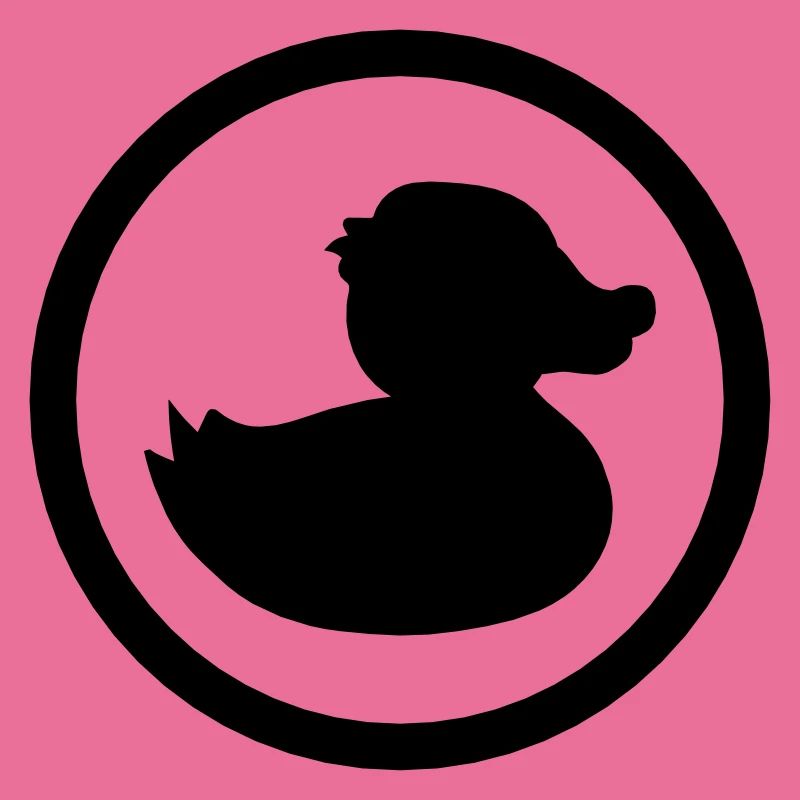 cerchio tondo logo gomma anatra striata tè badeente e