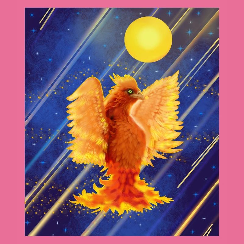 Cosmic Glowing Firebird: Cyber-Semurg