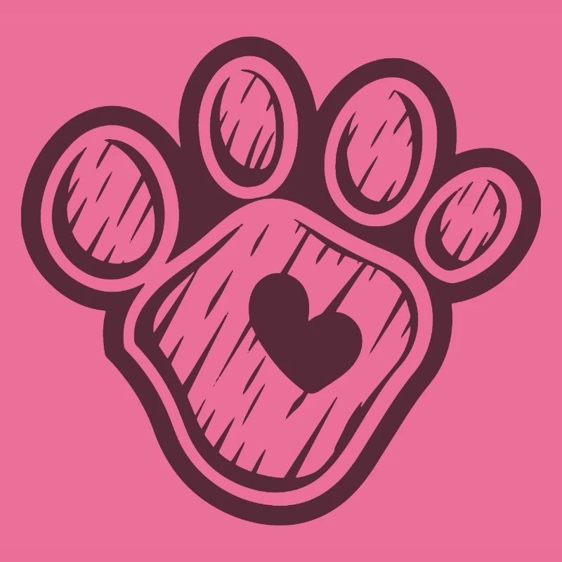 Paw with heart