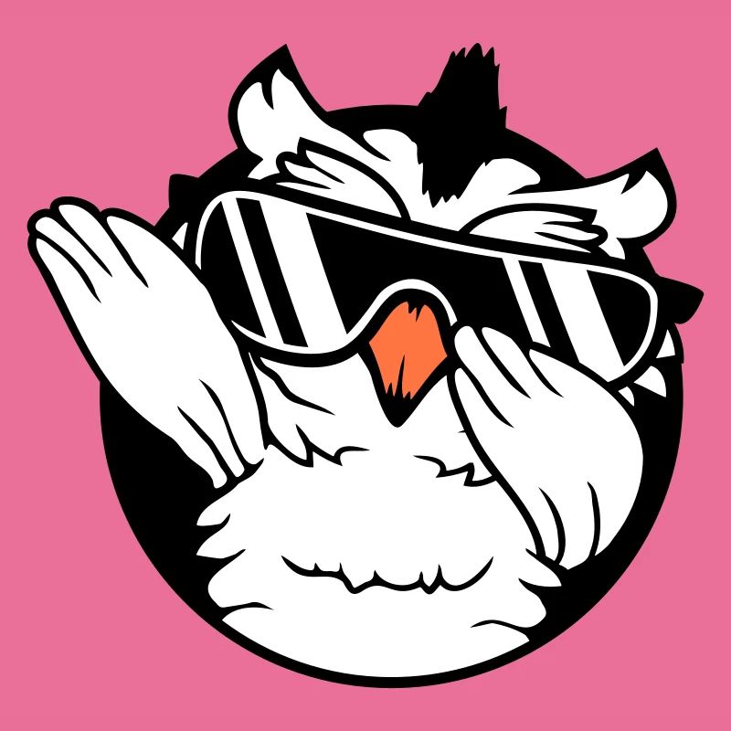 hibou dabbing dab danse pose geste lunettes de soleil mignon