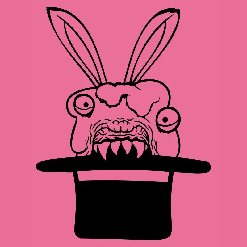 Bunny Monster Wizard Top Hat Evil Horror Fun