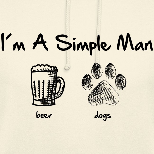 Vorschau: simple man dogs beer - Unisex Hoodie