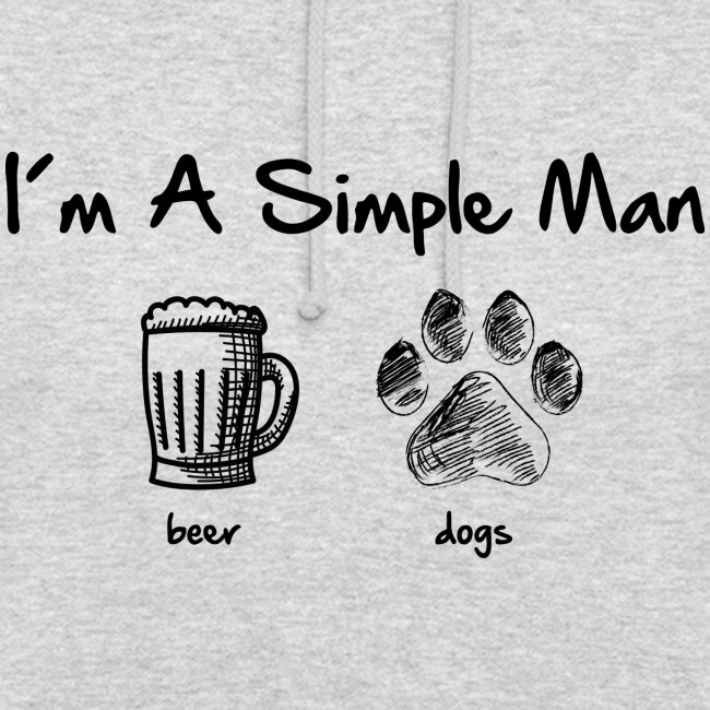 Vorschau: simple man dogs beer - Unisex Hoodie