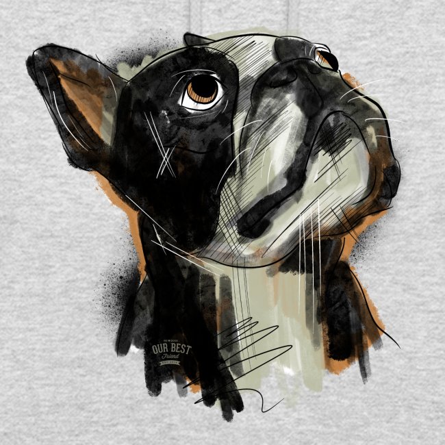 Französische Bulldogge Zeichnung