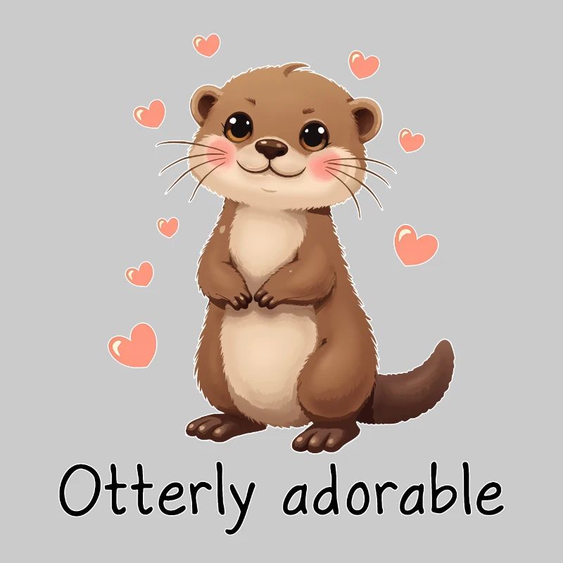 Otterly Adorable Blushing Otter
