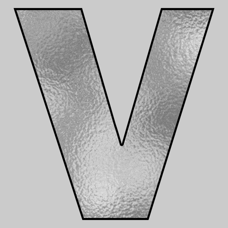 Buchstabe V Silber