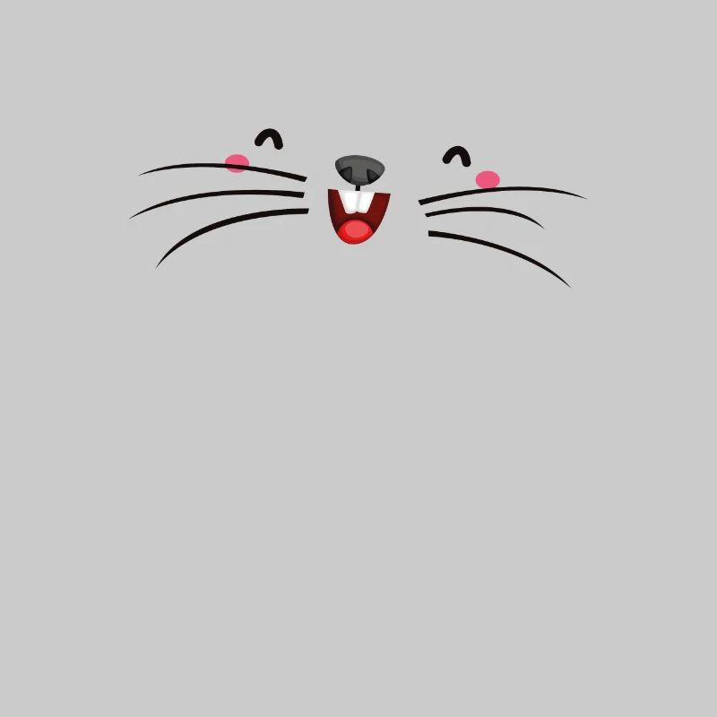 Cute White Mole Face