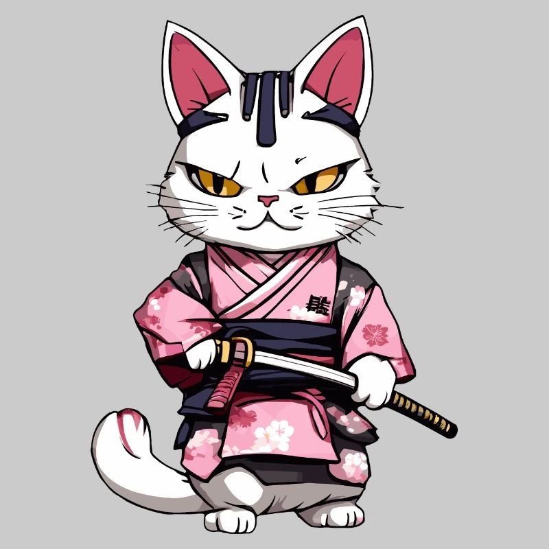 Samurai Katze & Kirschblüten #2