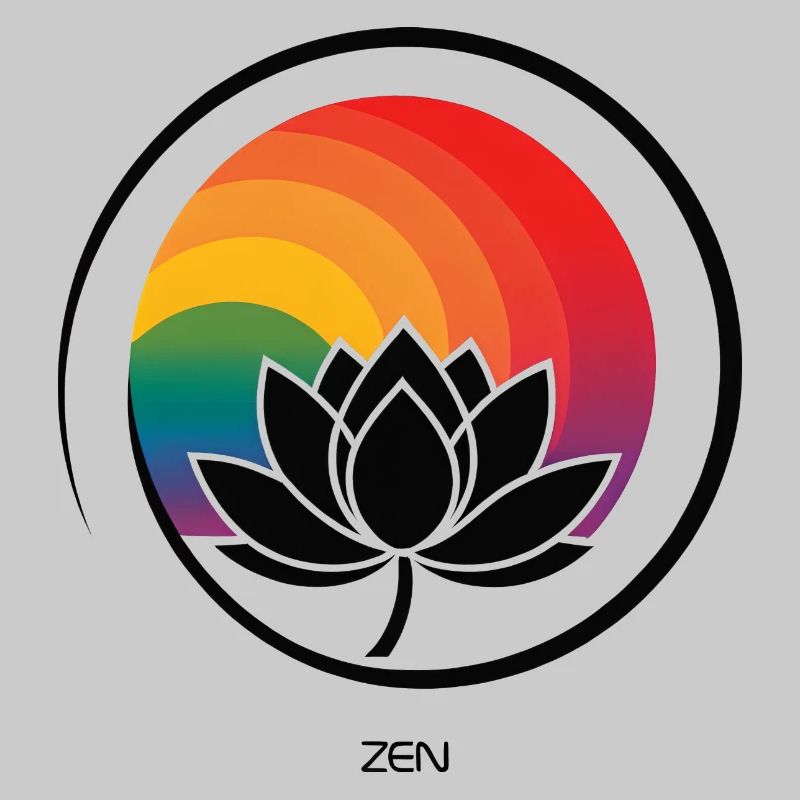 Zen Rainbow Logo: Fun and Creative