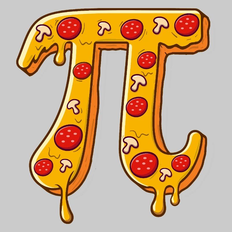 Pizza Pi Symbol - Funny Math Pun Pi Day