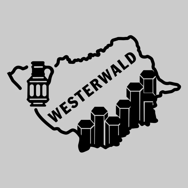 Souvenir de pot en argile de colonne de basalte du district de Westerwald