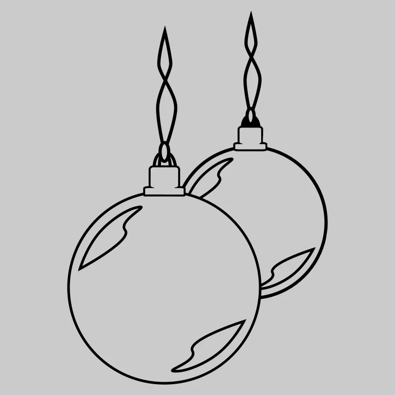 zwei Weihnachtskugeln