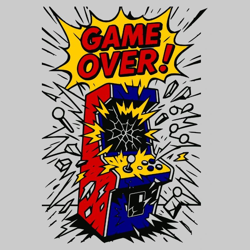 Game Over, explodierendes Arcade