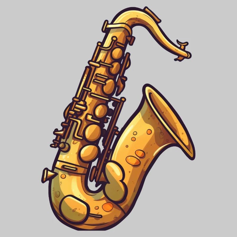 Saxophon im Comic Stil